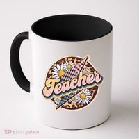 Retro Hippie Teacher Coffee Mug thumb 0
