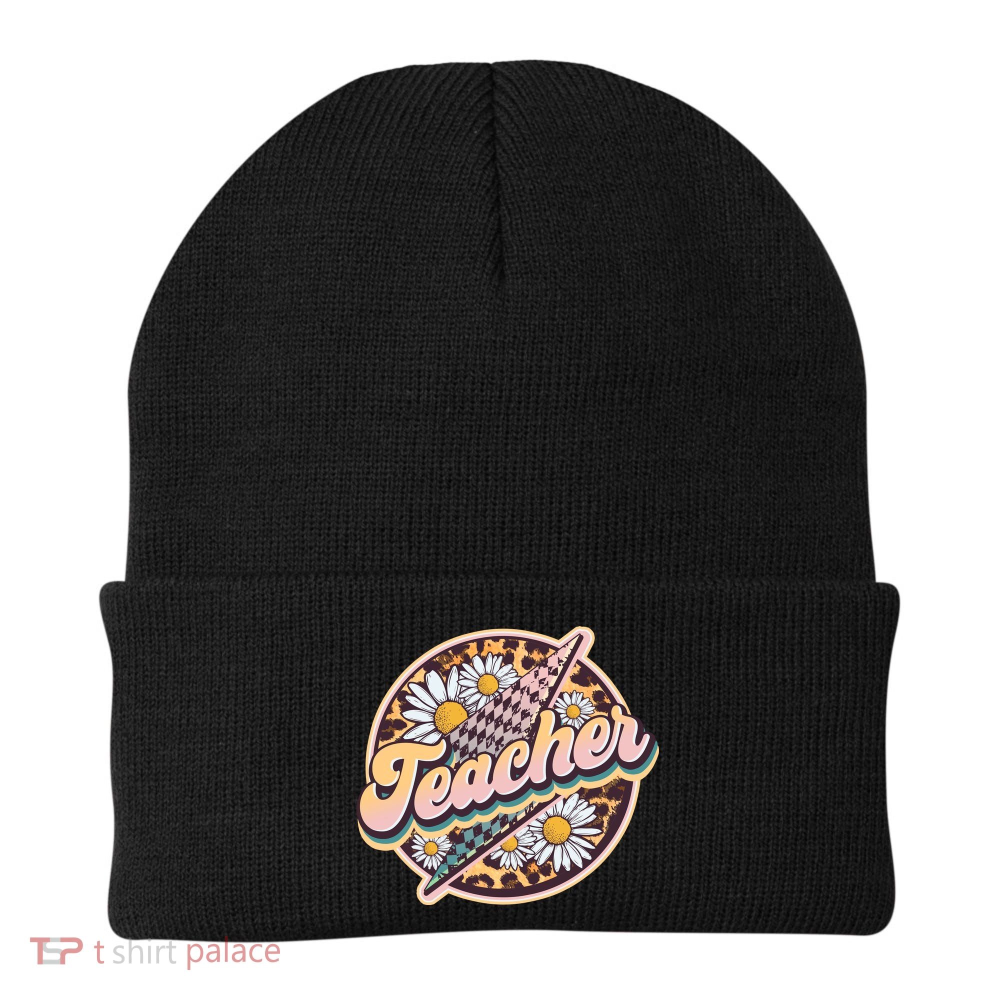 Retro Hippie Teacher Beanie
