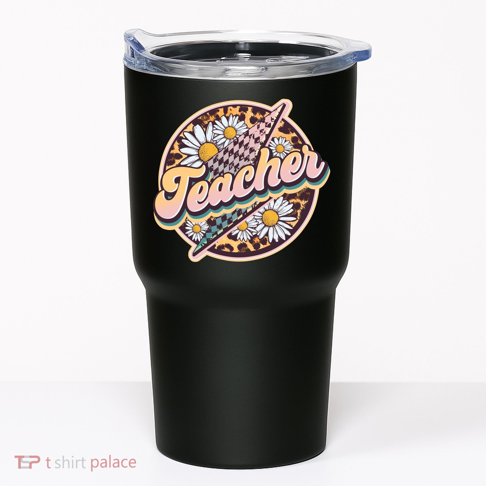 Retro Hippie Teacher Tumbler