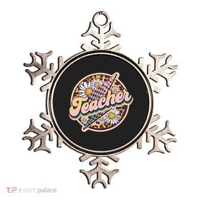 Retro Hippie Teacher Ornament
