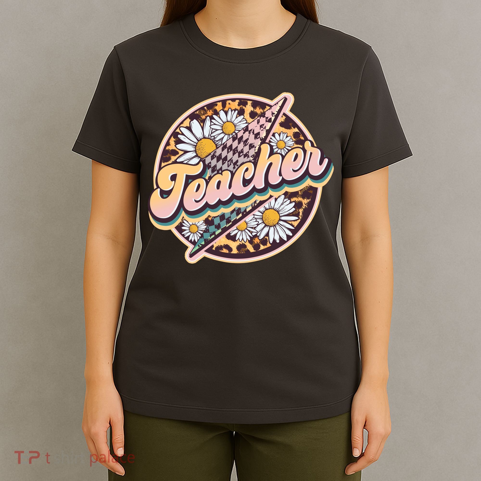 Retro Hippie Teacher T-Shirt