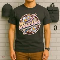 Retro Hippie Teacher T-Shirt thumb 6