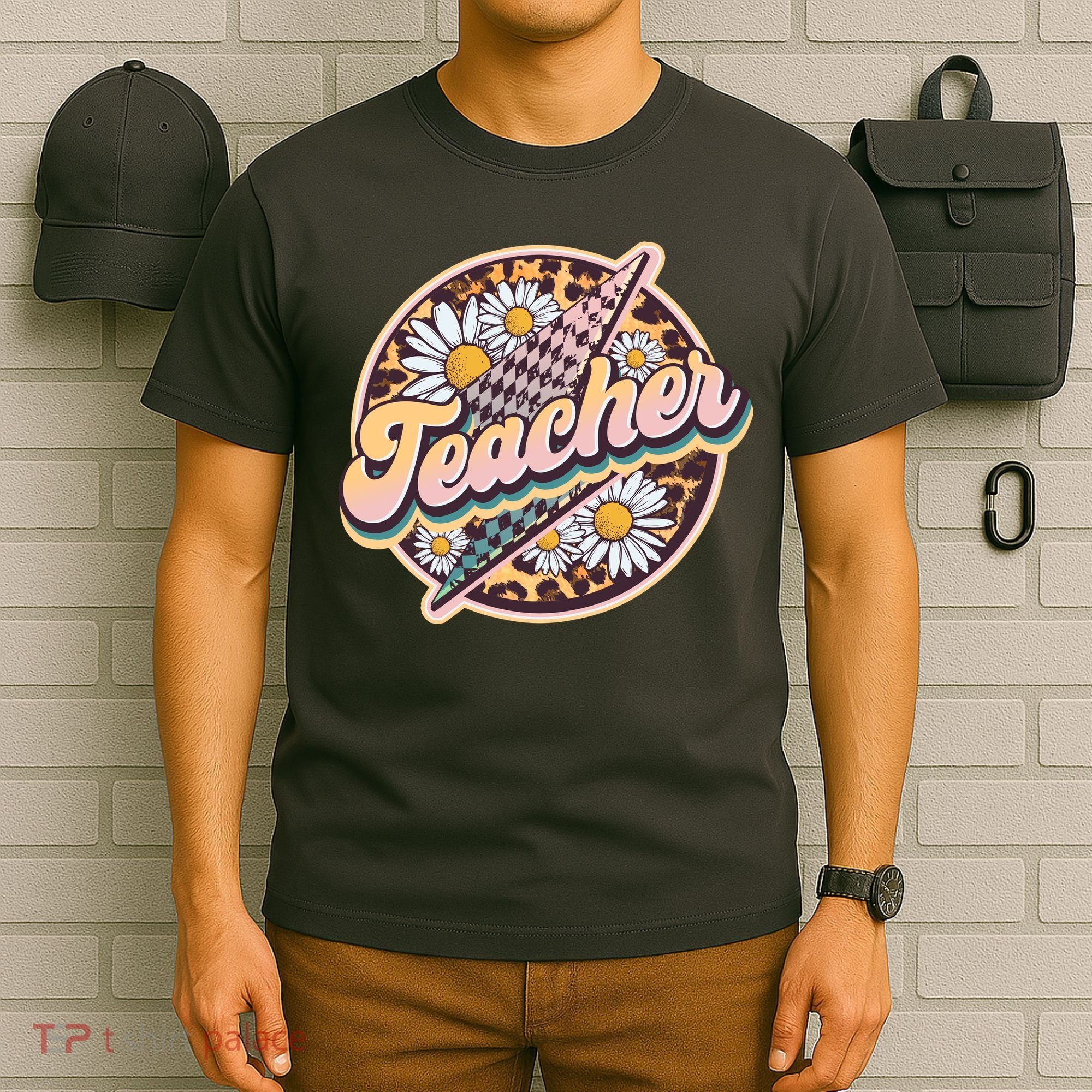 Retro Hippie Teacher T-Shirt
