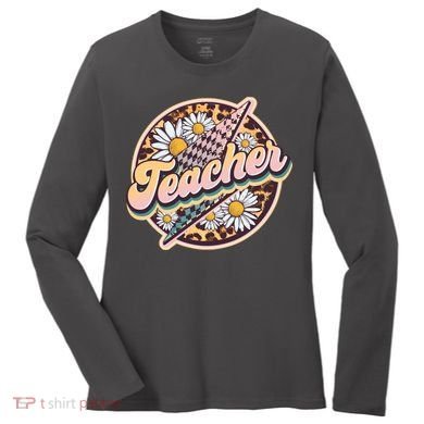 Retro Hippie Teacher Women's Long Sleeve Shirt