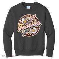 Retro Hippie Teacher Kids Sweatshirt thumb 0