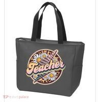 Retro Hippie Teacher Tote Bag thumb 3