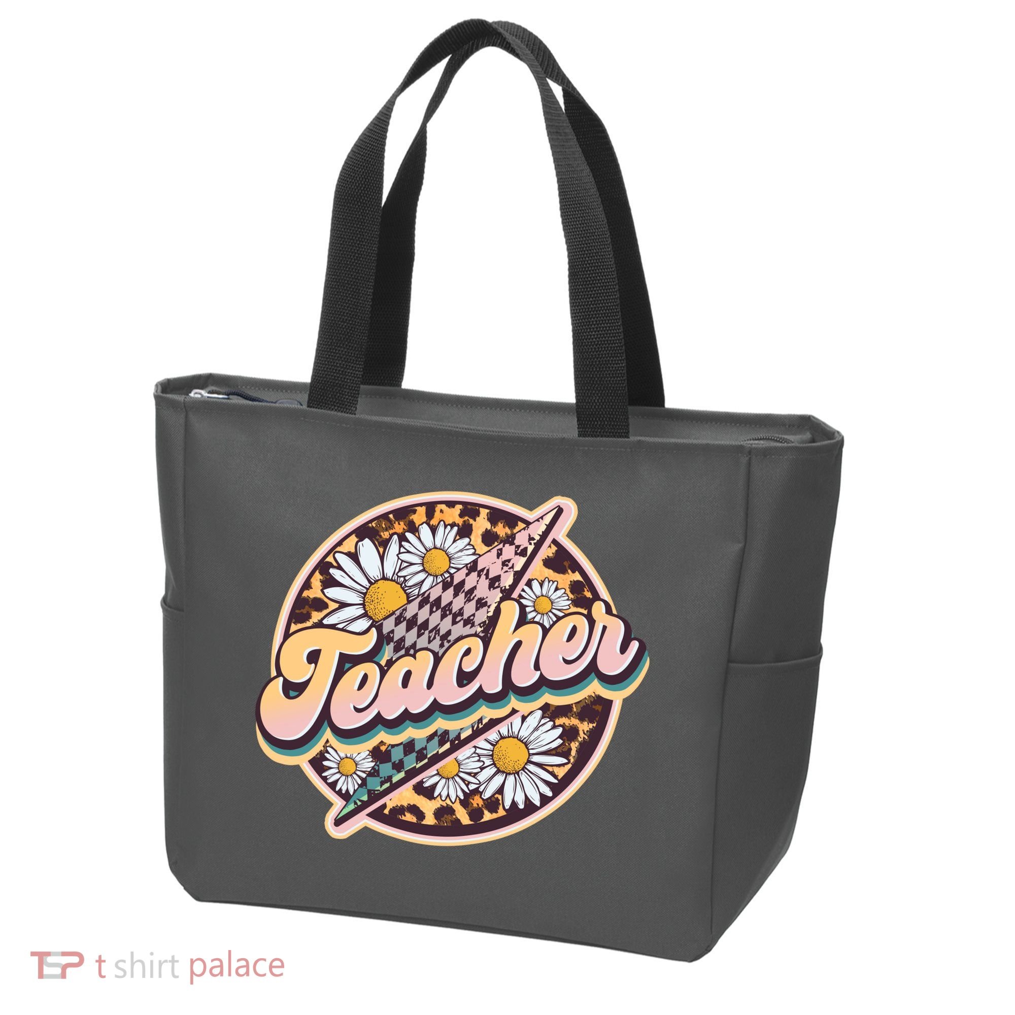 Retro Hippie Teacher Tote Bag
