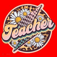 Retro Hippie Teacher Santa Hat thumb 1