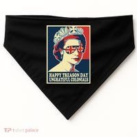 Retro Happy Treason Day 4th Of July British Colonials Flag USA-Made Doggie Bandana thumb 0