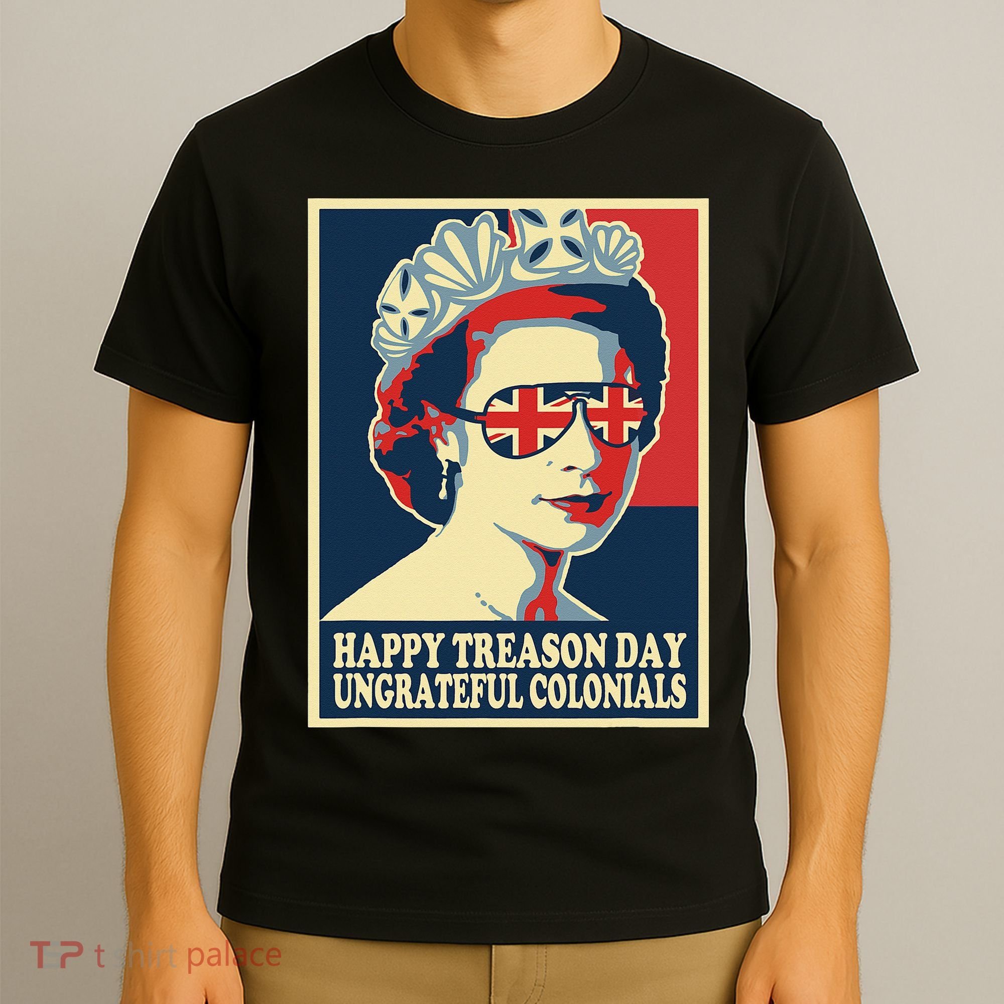 Retro Happy Treason Day 4th Of July British Colonials Flag T-Shirt