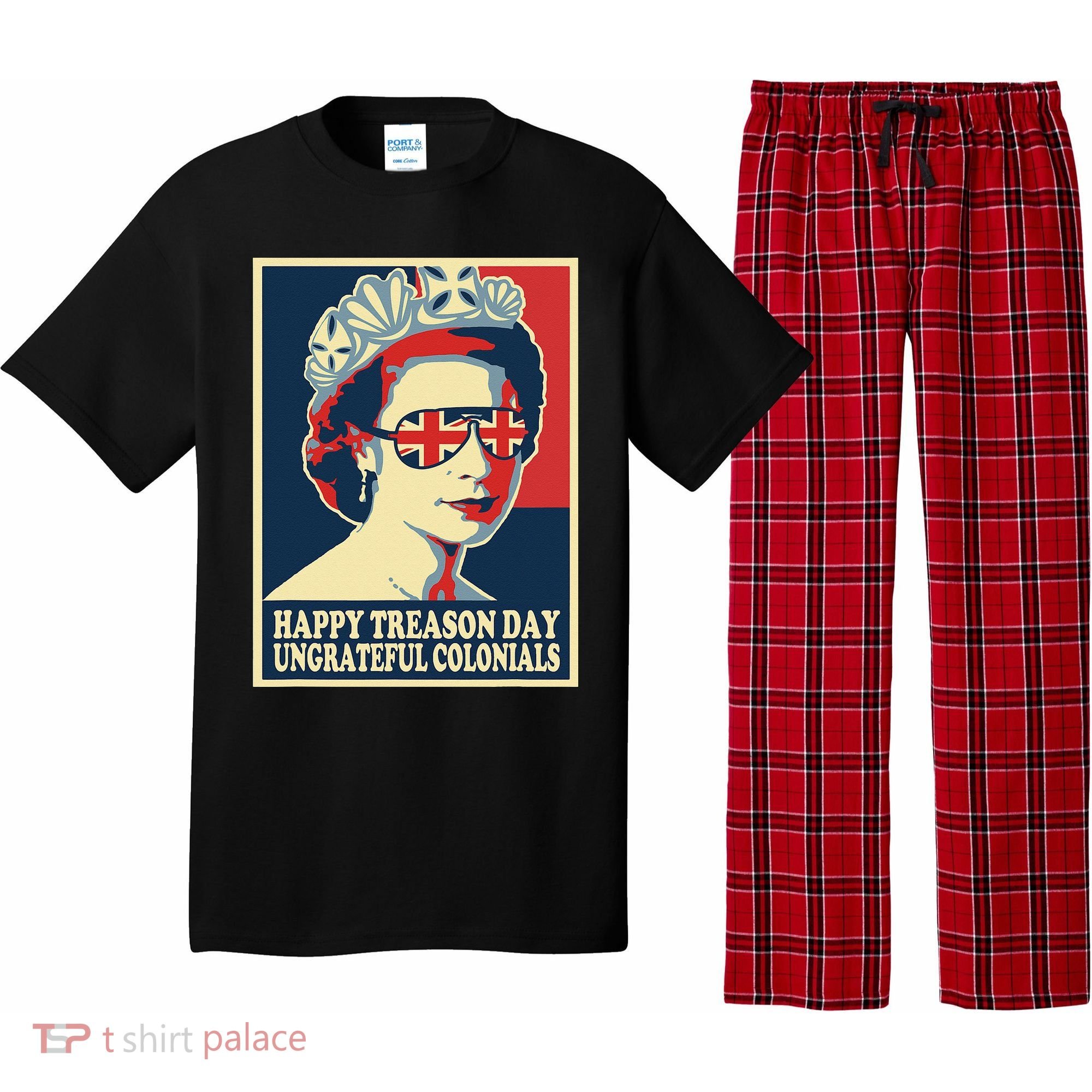 Retro Happy Treason Day 4th Of July British Colonials Flag Pajama Set