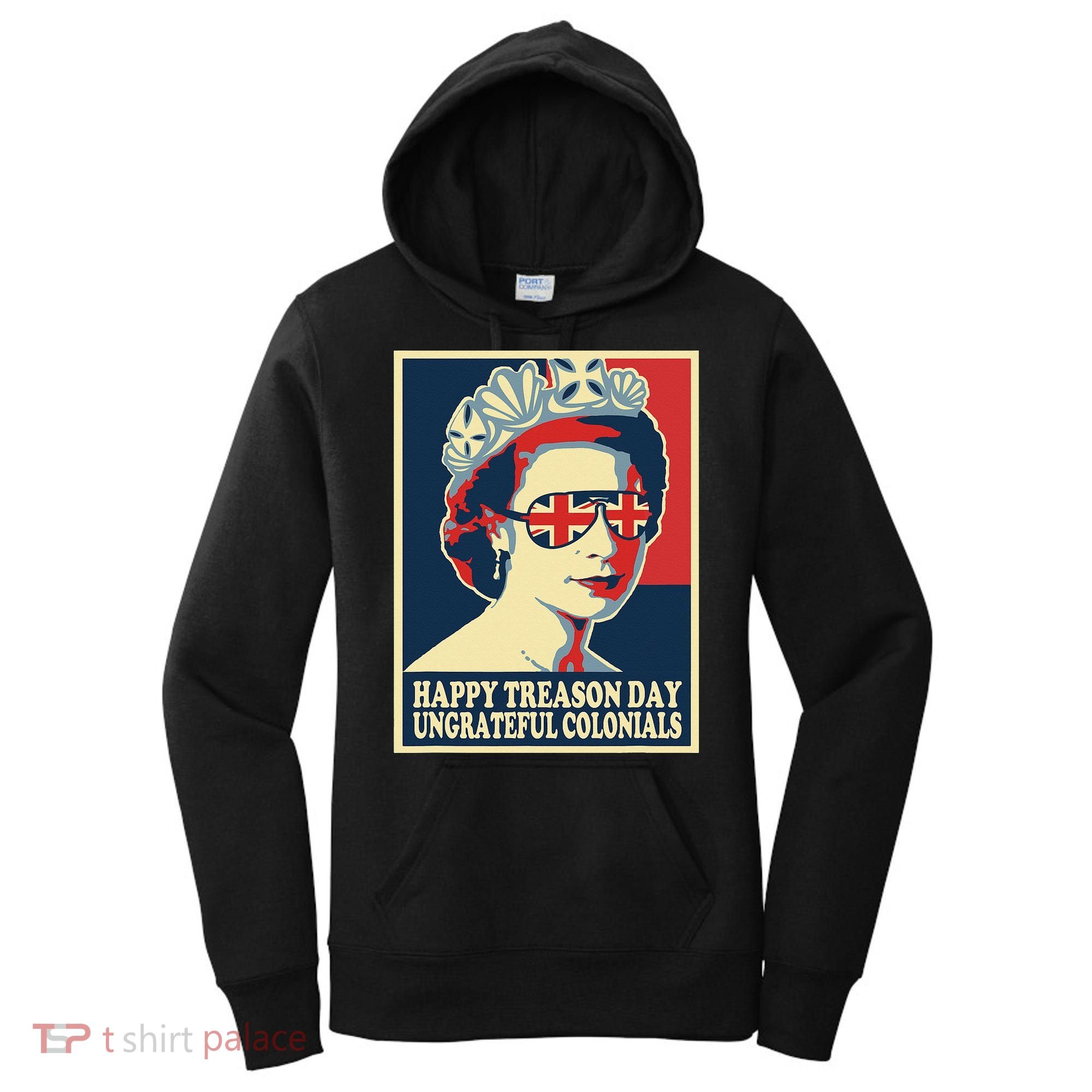 Retro Happy Treason Day 4th Of July British Colonials Flag Women's Hoodie