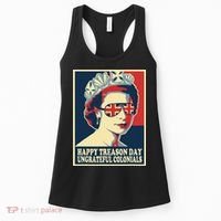 Retro Happy Treason Day 4th Of July British Colonials Flag Women's Tank Top thumb 0