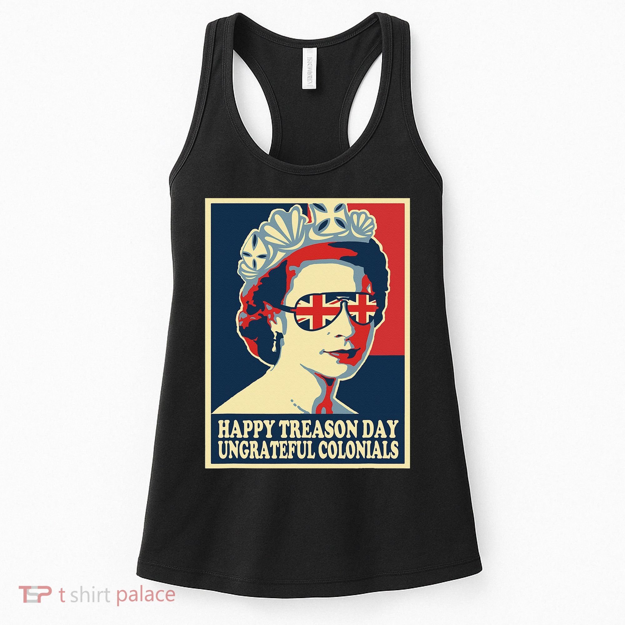 Retro Happy Treason Day 4th Of July British Colonials Flag Women's Tank Top
