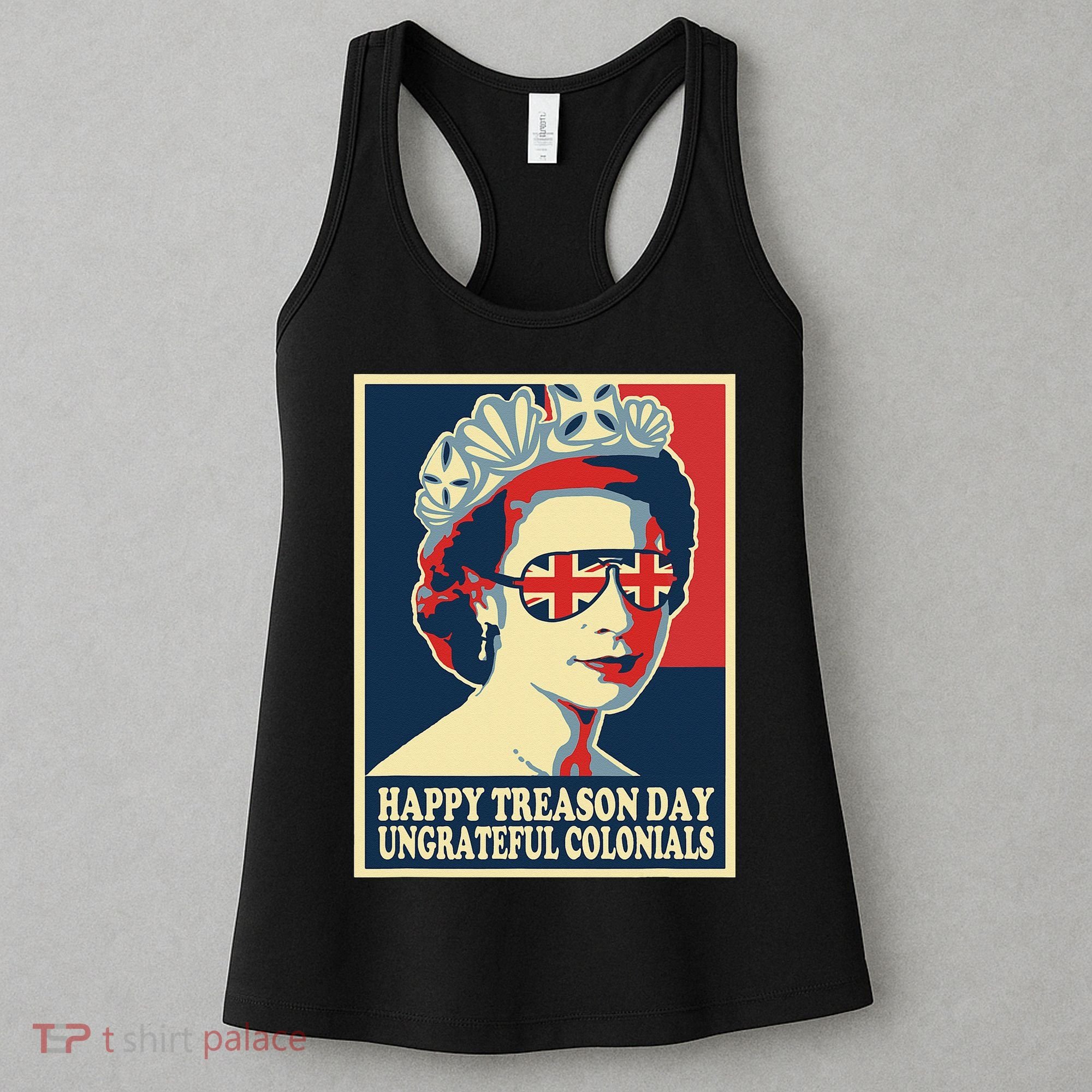 Retro Happy Treason Day 4th Of July British Colonials Flag Women's Tank Top