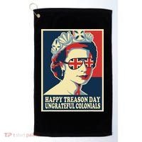 Retro Happy Treason Day 4th Of July British Colonials Flag Golf Towel thumb 0