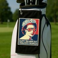 Retro Happy Treason Day 4th Of July British Colonials Flag Golf Towel thumb 2
