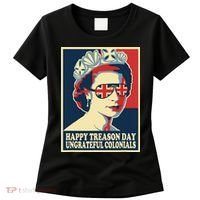 Retro Happy Treason Day 4th Of July British Colonials Flag Women's T-Shirt thumb 0
