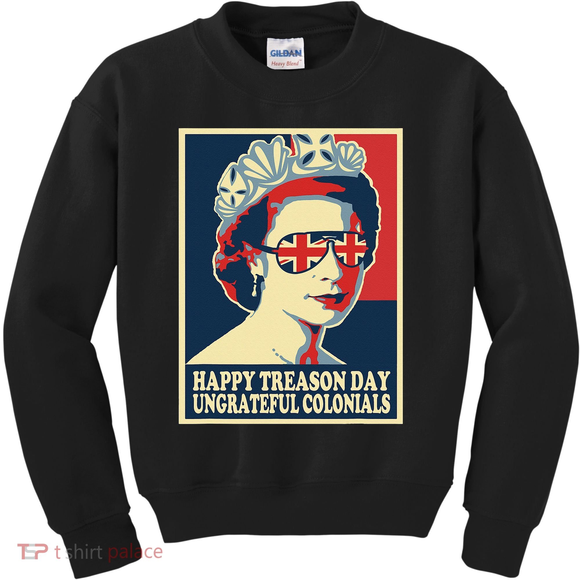 Retro Happy Treason Day 4th Of July British Colonials Flag Kids Sweatshirt