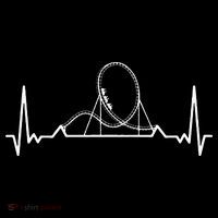 Rollercoaster Heartbeat Theme Park Lover Women's Long Sleeve Shirt thumb 2