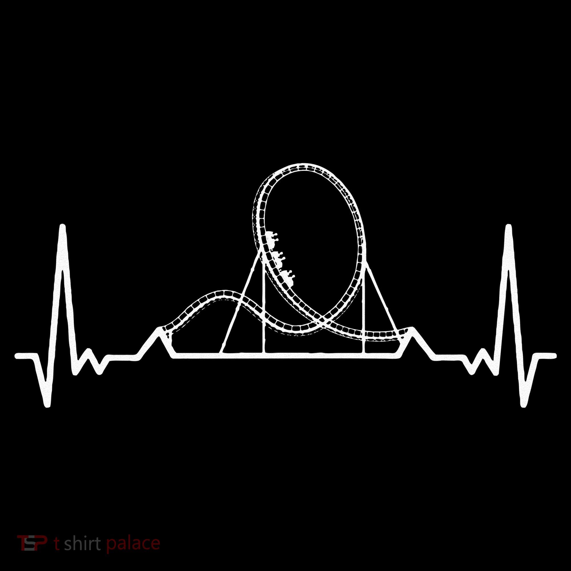 Rollercoaster Heartbeat Theme Park Lover Kids Sweatshirt