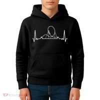 Rollercoaster Heartbeat Theme Park Lover Kids Hoodie thumb 4