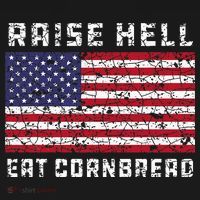 Raise Hell Usa Flag Eat Cornbread Redneck Country July 4 Sweatshirt thumb 3