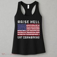 Raise Hell Usa Flag Eat Cornbread Redneck Country July 4 Women's Tank Top thumb 3