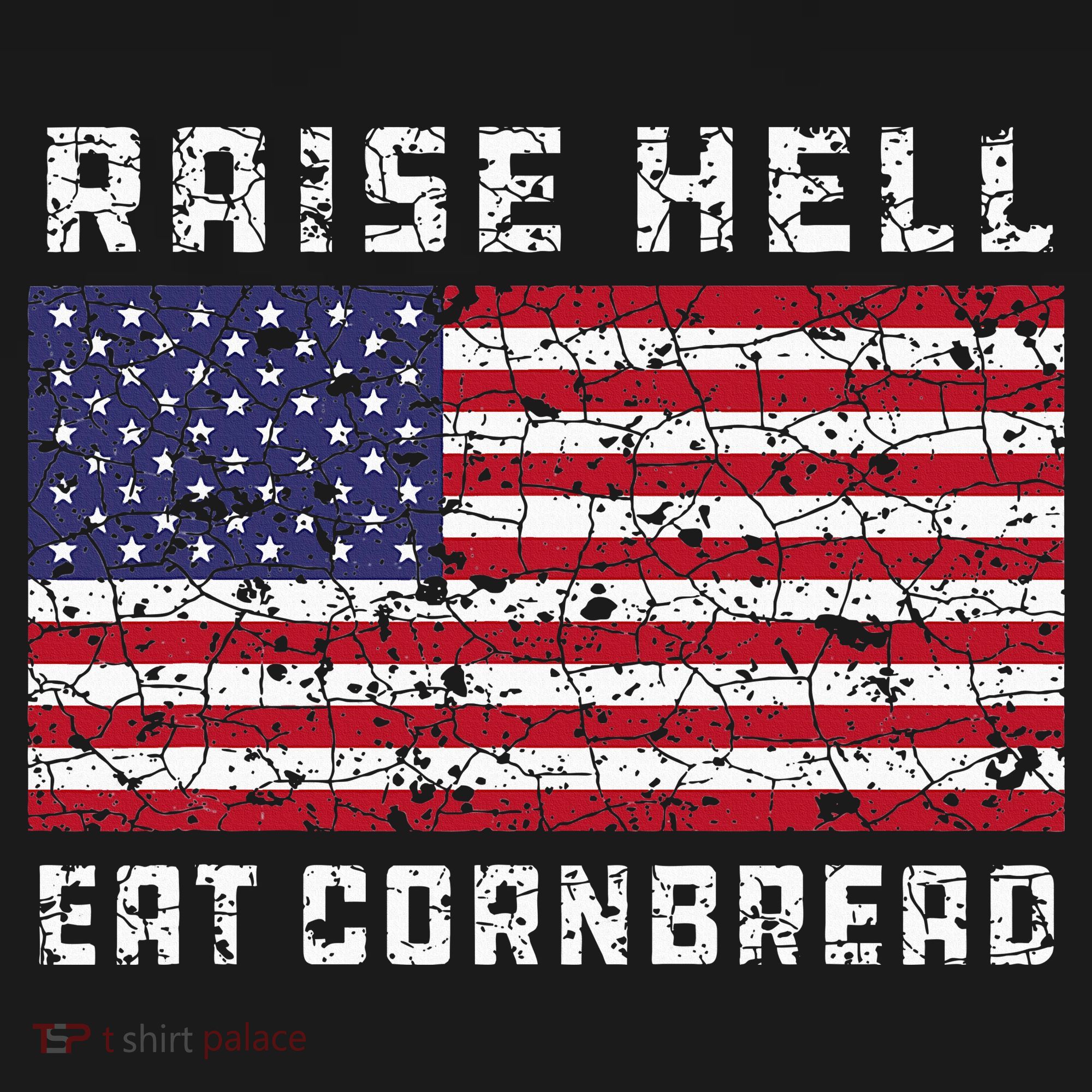Raise Hell Usa Flag Eat Cornbread Redneck Country July 4 Women's Tank Top