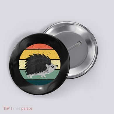 Retro Hedgehog Vintage Hedgehogs Cute Forest Animal Lover TShirt Button