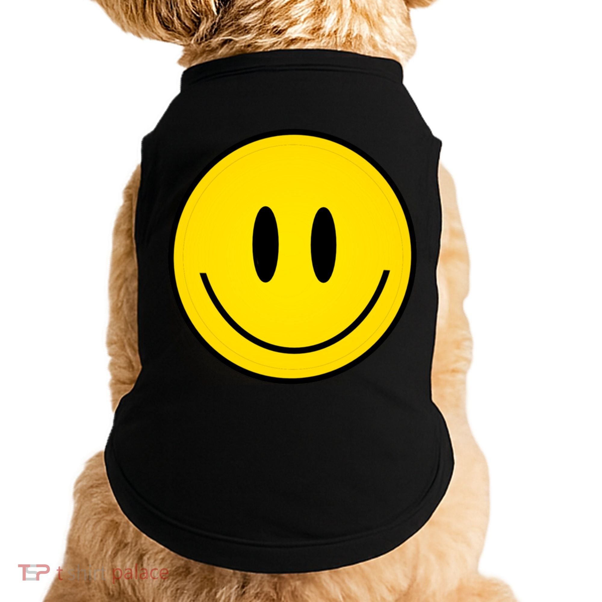 Retro Happy Vibe Smiley Face Happy Face Graphic Gift Doggie Tank