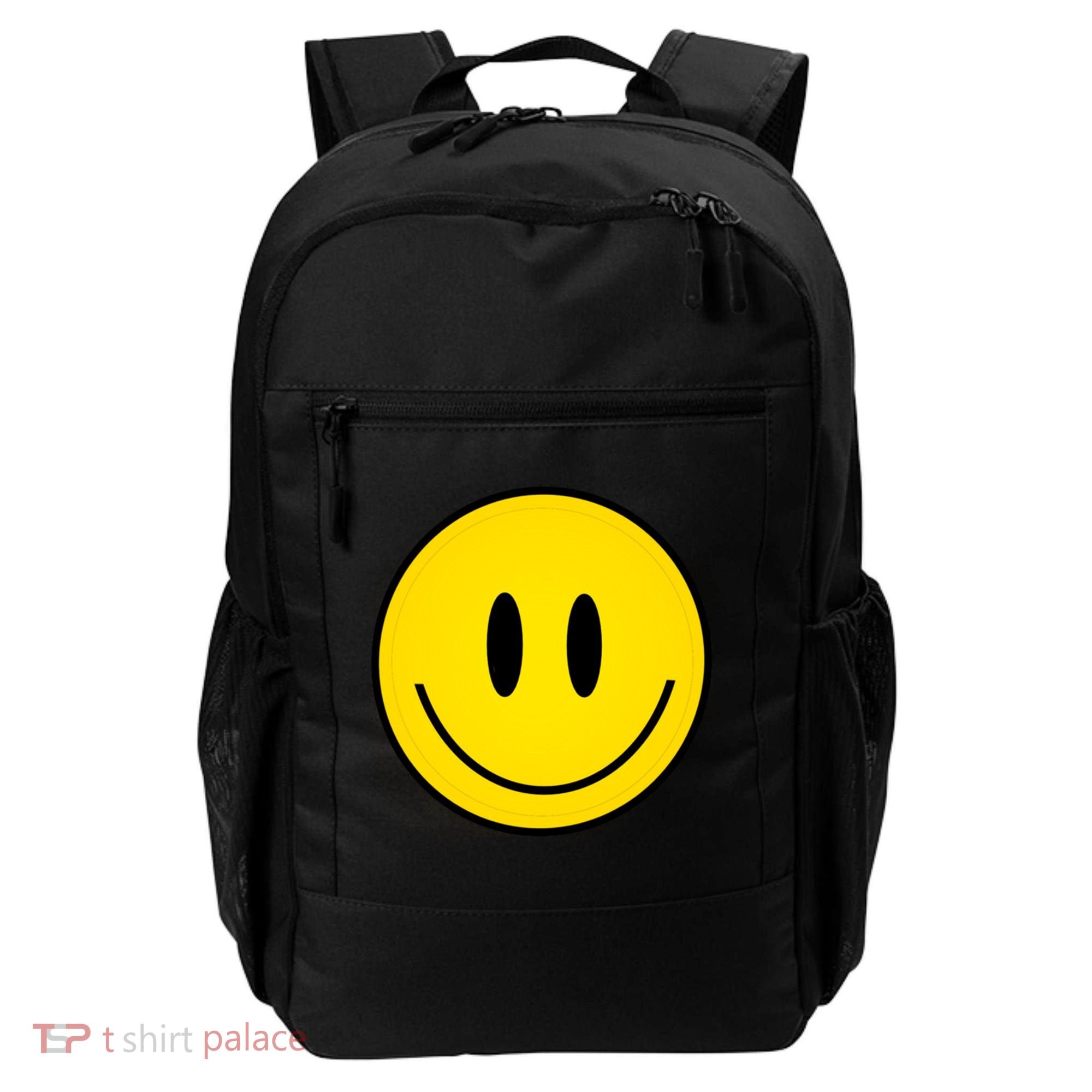 Retro Happy Vibe Smiley Face Happy Face Graphic Gift Backpack