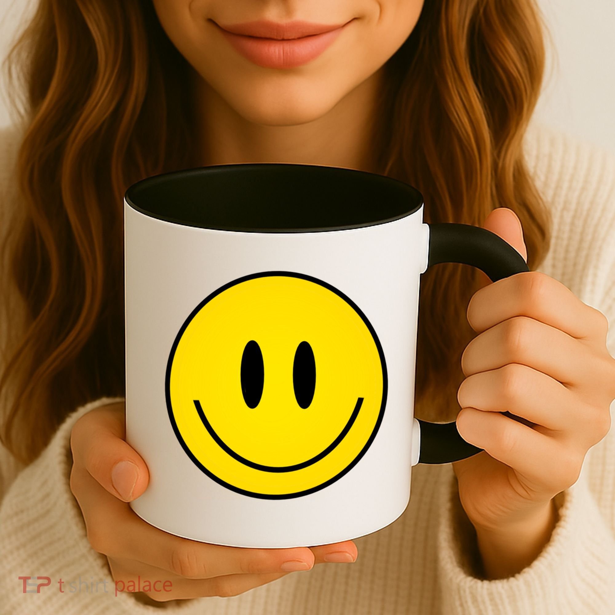 Retro Happy Vibe Smiley Face Happy Face Graphic Gift Coffee Mug