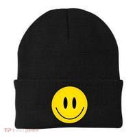 Retro Happy Vibe Smiley Face Happy Face Graphic Gift Beanie thumb 0
