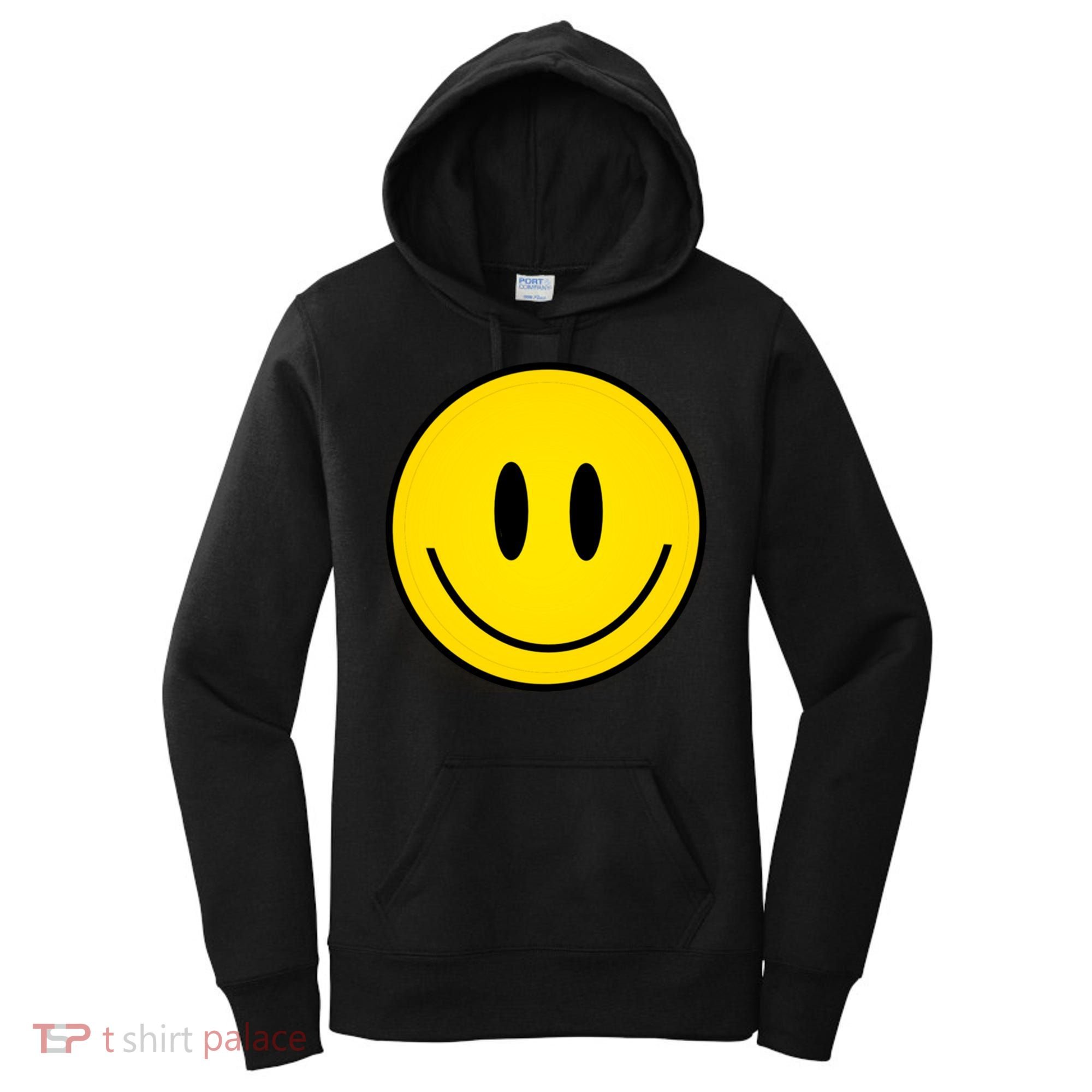 Retro Happy Vibe Smiley Face Happy Face Graphic Gift Women's Hoodie