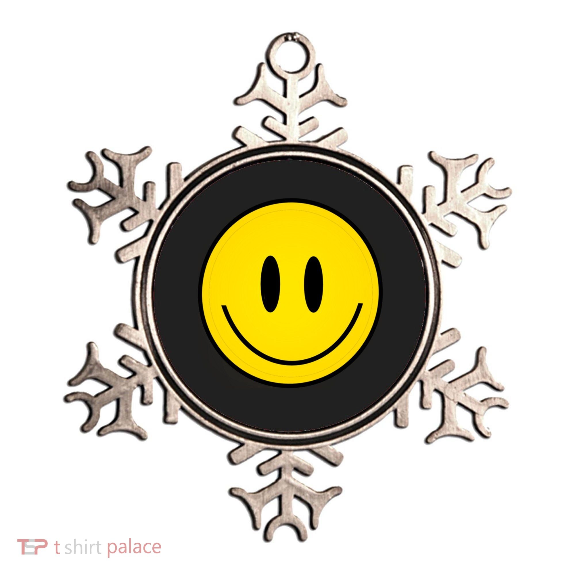 Retro Happy Vibe Smiley Face Happy Face Graphic Gift Ornament