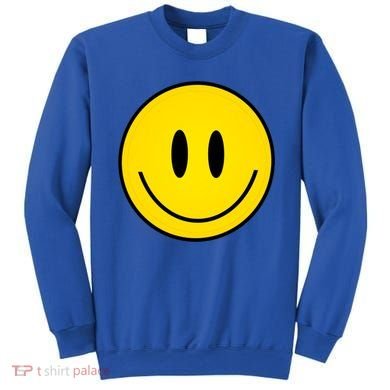 Retro Happy Vibe Smiley Face Happy Face Graphic Gift Sweatshirt