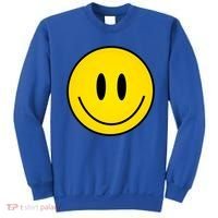 Retro Happy Vibe Smiley Face Happy Face Graphic Gift Sweatshirt thumb 0