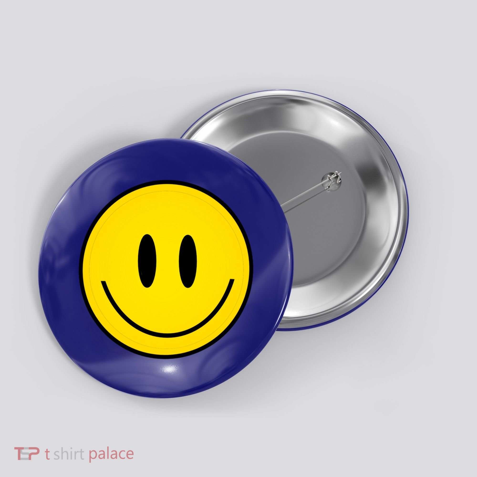 Retro Happy Vibe Smiley Face Happy Face Graphic Gift Button