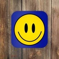 Retro Happy Vibe Smiley Face Happy Face Graphic Gift Coaster thumb 0