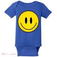 Retro Happy Vibe Smiley Face Happy Face Graphic Gift Baby Bodysuit thumb 0