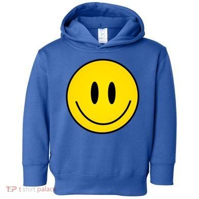Retro Happy Vibe Smiley Face Happy Face Graphic Gift Toddler Hoodie
