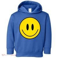 Retro Happy Vibe Smiley Face Happy Face Graphic Gift Toddler Hoodie thumb 0