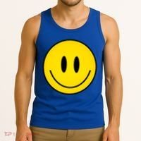 Retro Happy Vibe Smiley Face Happy Face Graphic Gift Tank Top thumb 3