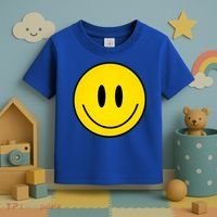 Retro Happy Vibe Smiley Face Happy Face Graphic Gift Toddler T-Shirt thumb 3