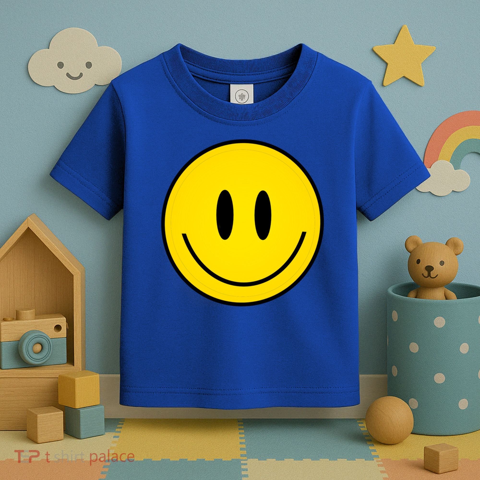 Retro Happy Vibe Smiley Face Happy Face Graphic Gift Toddler T-Shirt