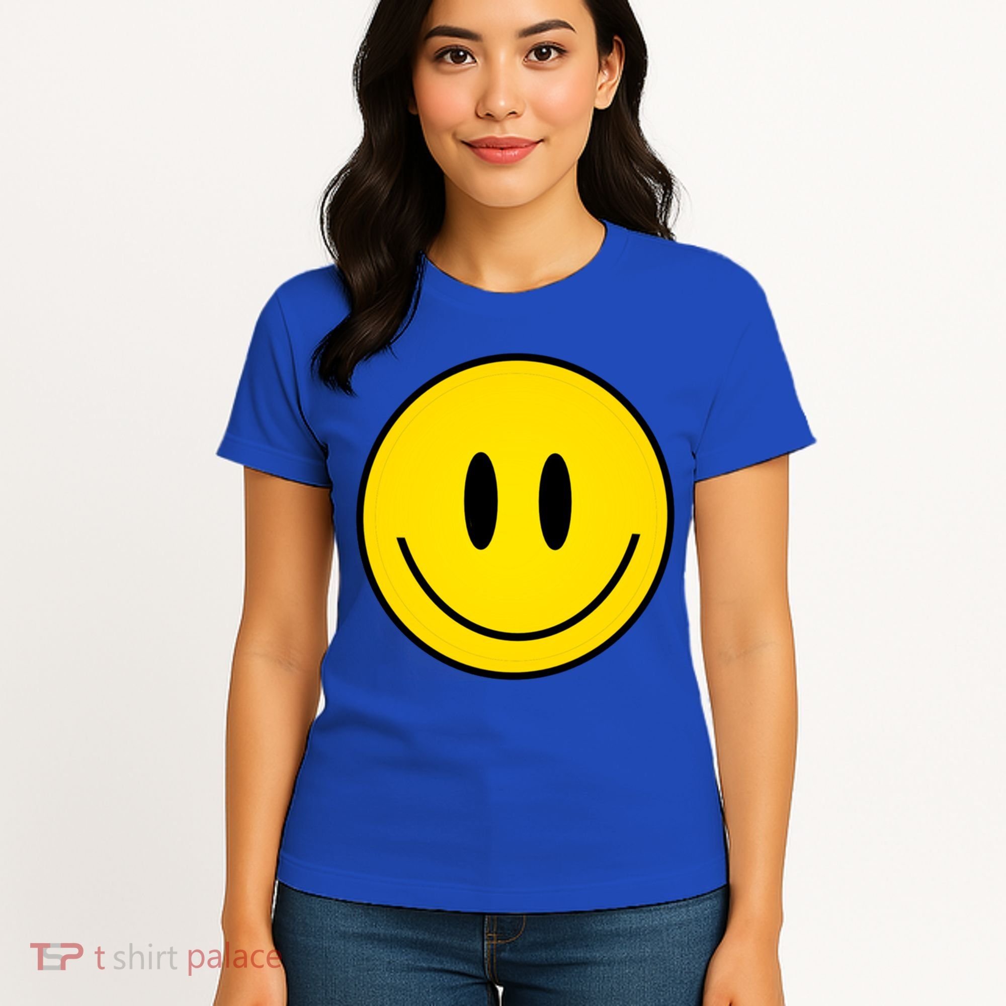 Retro Happy Vibe Smiley Face Happy Face Graphic Gift Women's T-Shirt