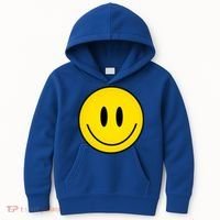 Retro Happy Vibe Smiley Face Happy Face Graphic Gift Kids Hoodie thumb 0