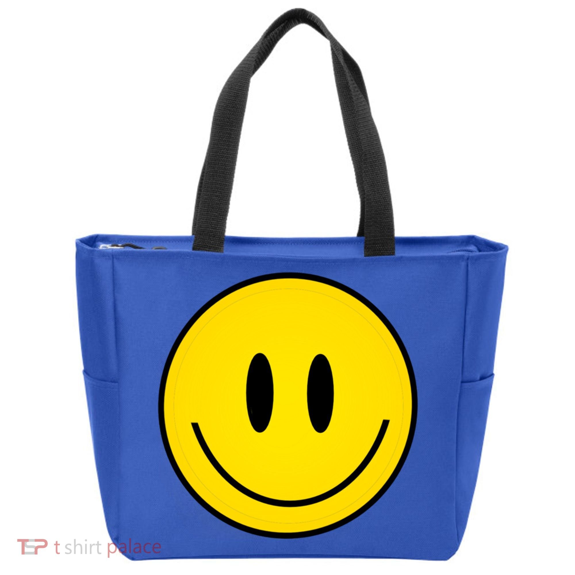 Retro Happy Vibe Smiley Face Happy Face Graphic Gift Tote Bag