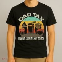 Retro Husband Vintage Fathers Day Joke For Funny Dad Tax T-Shirt thumb 3